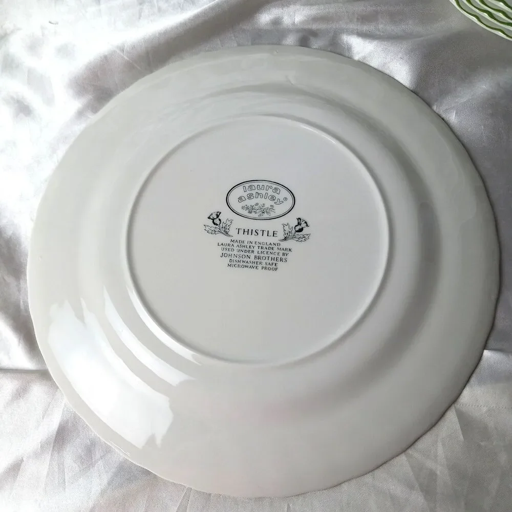 LAURA ASHLEY THISTLE MADE IN ENGLAND DINNER SET FOR 4